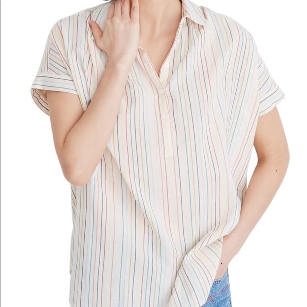 MADEWELL LOOSE RAINBOW SHIRT